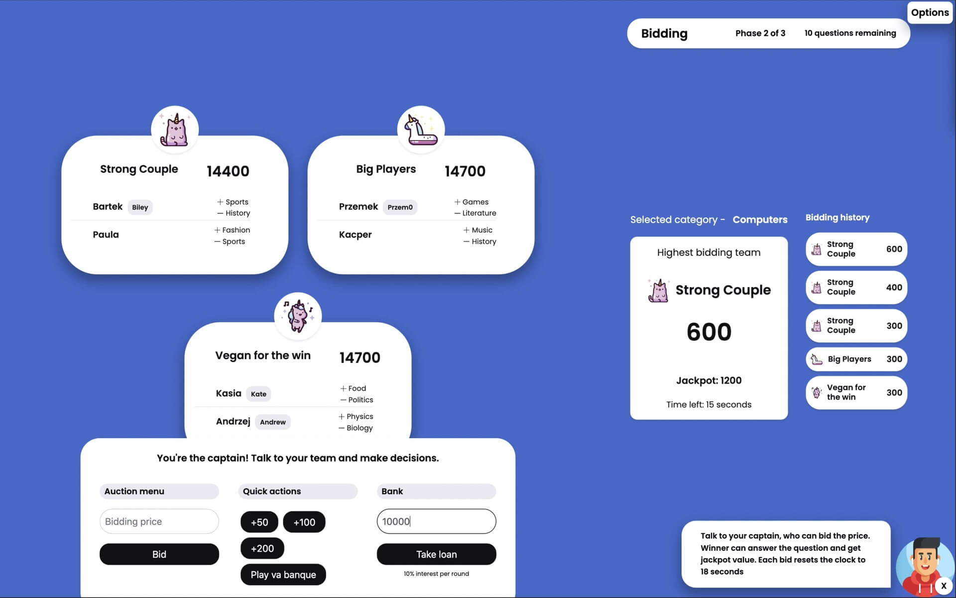 RemoteFun - FunTeamBidding - category